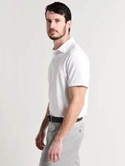 RLX Lightweight Airflow Jersey Short Sleeve Cutsew Collar -Standrews Links Officials Store 785719563 whitealt2