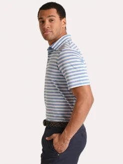 RLX Yarn Dyed Lightweight Airflow Active Fit Polo -Standrews Links Officials Store 785735810 bluemualt1