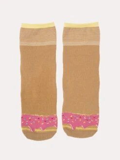 Sukeno Berry Sprinkles Doughnut Socks -Standrews Links Officials Store 79m28053c berrysprinklesalt1