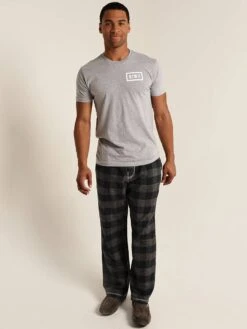 True Grit Buffalo Melange Check Flannel Pants -Standrews Links Officials Store 81m58bcf charcoalalt3