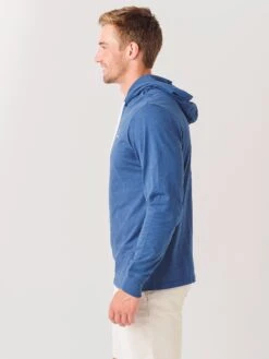 Southern Tide Men's South Shore Sun Farer Long Sleeve Hoodie T-Shirt -Standrews Links Officials Store 8530xDARKDENIMxAlt2 34194415