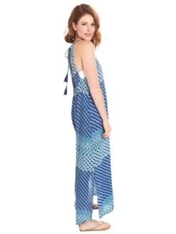 Echo Villa Tile Maxi Dress -Standrews Links Officials Store 870040 brilliantbluealt1