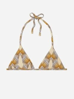 Tory Burch Women's Printed Triangle Bikini Top