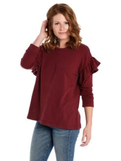 Current Elliot The Ruffle Sweatshirt