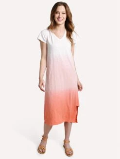 Dylan Cotton Slub Short Sleeve V-Dress 7 Dylan Cotton Slub Short Sleeve V-Dress -Standrews Links Officials Store 95w96sc petal pnk poppyalt3