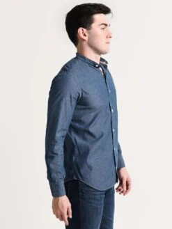 Eleventy Men's Corean Shirt -Standrews Links Officials Store 979ca0027cam27011 11blualt1
