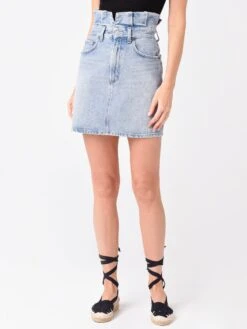 Agolde Women's Lettuce Waistband Skirt