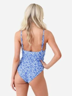 Citrine Women's Amelia One-Piece Swimsuit -Standrews Links Officials Store AMELIA xBLUEBATIKxAlt4 99319415