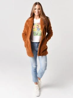 Soia & Kyo Women's Amelot Sherpa Coat -Standrews Links Officials Store AMELOTxCINNAMONxAlt3