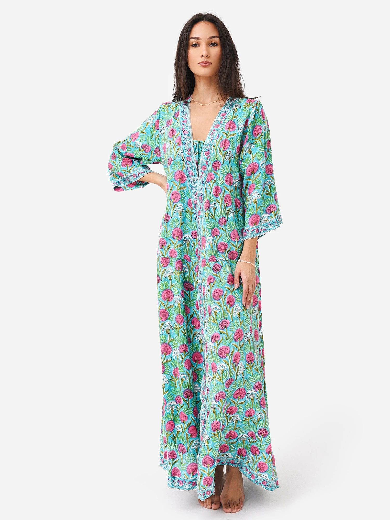 Sur La Vague Women's Aqua Robe 5 Sur La Vague Women's Aqua Robe - Image 5