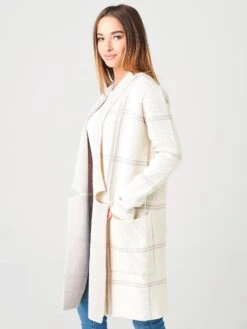 Soia & Kyo Women's Benela Jacquard Knit Coatigan With Patch Pockets -Standrews Links Officials Store BENELA PxQUARTZxAlt1 17520793