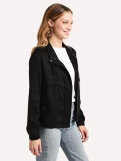 BB Dakota Second Wind Faux Suede Jacket -Standrews Links Officials Store BJ302953 BLACKalt1