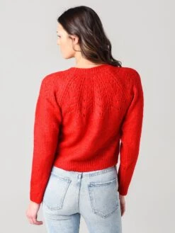BB Dakota Women's Turn Knit Up Sweater 6 BB Dakota Women's Turn Knit Up Sweater -Standrews Links Officials Store BK406942xCRIMSONREDxAlt2 20821267