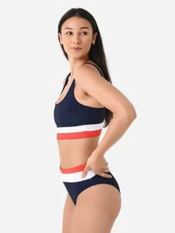 Beach Riot Women's Mackenzie Bikini Top -Standrews Links Officials Store BR29404S3xLIBERTYCOLORBLOCKxAlt2 101134207