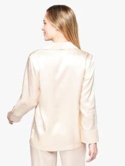 Sleeper Women’s Love Me Tender Silk Pajama Set -Standrews Links Officials Store BSC001P MILKalt2