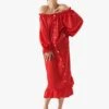 Sleeper Women’s Scarlet Red Silk Loungewear Dress