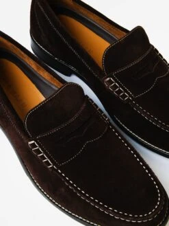 Cole Haan Men's Pinch Grande Suede Penny Loafer -Standrews Links Officials Store C37105xBROWNSUEDExAlt2 78009846