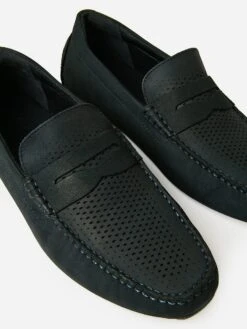 Cole Haan Men's Grand Laser Penny Driver -Standrews Links Officials Store C37215xNAVYINKNUBACKPAVEMENTxAlt2 97451352