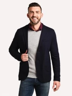 Harris Wharf London Men's 2 Button Superfine Merino Blazer