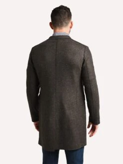 Harris Wharf London Men's Chester Pressed Wool Coat -Standrews Links Officials Store C9100MLK MILITARYMOULINEalt2
