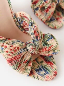 Loeffler Randall Women's Camellia Bow Heel -Standrews Links Officials Store CAMELLIA PLFAxTANVINEFLORALxAlt1 59849771