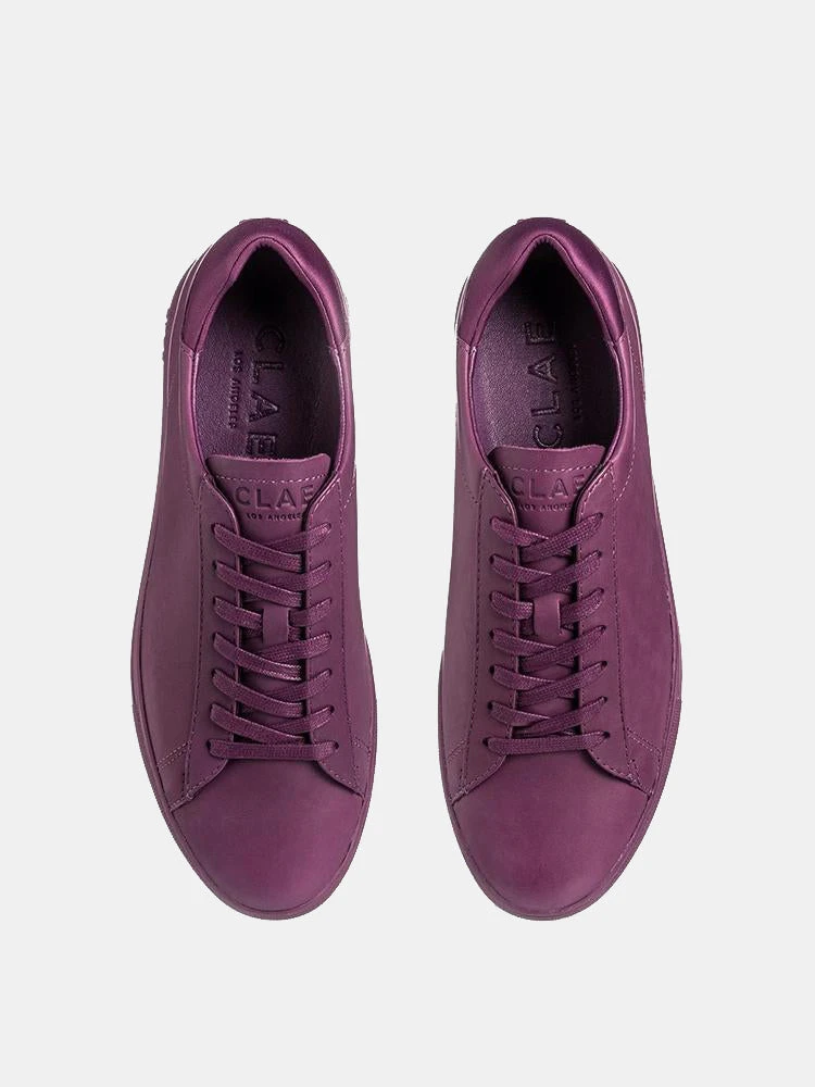 CLAE Bradley Plum Full Grain Leather Sneakers 3 CLAE Bradley Plum Full Grain Leather Sneakers - Image 3