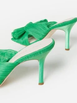 Loeffler Randall Women's Claudia Pleated Bow Mule -Standrews Links Officials Store CLAUDIA PLFAxCLOVERORGNAZAxAlt3 91893073