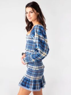 LoveShackFancy Loveshack Fancy Women's Stanley Plaid Mini Dress -Standrews Links Officials Store D1285 906xDENIMSKIESxAlt2 44208388