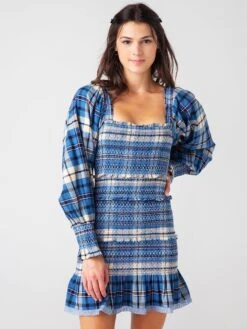 LoveShackFancy Loveshack Fancy Women's Stanley Plaid Mini Dress