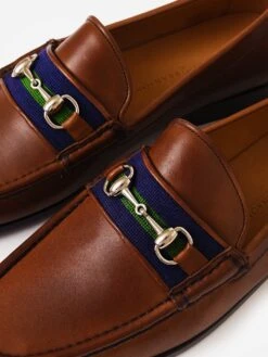 Smathers & Branson Men's Downing Bit Needlepoint Loafer -Standrews Links Officials Store DBLxDARKNAVYFORESTxAlt3 65044486