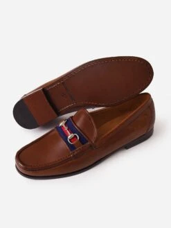 Smathers & Branson Men's Downing Bit Needlepoint Loafer -Standrews Links Officials Store DBLxDARKNAVYREDxAlt2 65043572