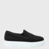 J/Slides Delia Black Embossed Sneaker