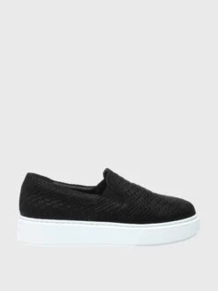 J/Slides Delia Black Embossed Sneaker