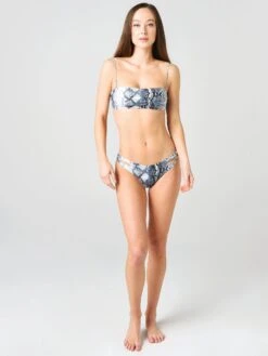 Dolce Vita Women's Snake Print Bandeau Bikini Top -Standrews Links Officials Store DVRU320359xLINENxAlt3