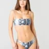 Dolce Vita Women's Snake Print Bandeau Bikini Top