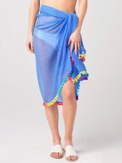 Echo Women's Pom Pom Pareo Cover-Up