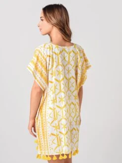 Echo Women’s Shibori Tassel Caftan -Standrews Links Officials Store EB0134xYELLOWGLOWxAlt2