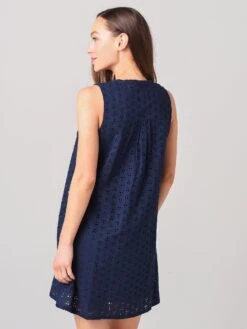 Echo Women's Eyelet A-Line Dress -Standrews Links Officials Store EB0188xNAVYxAlt2