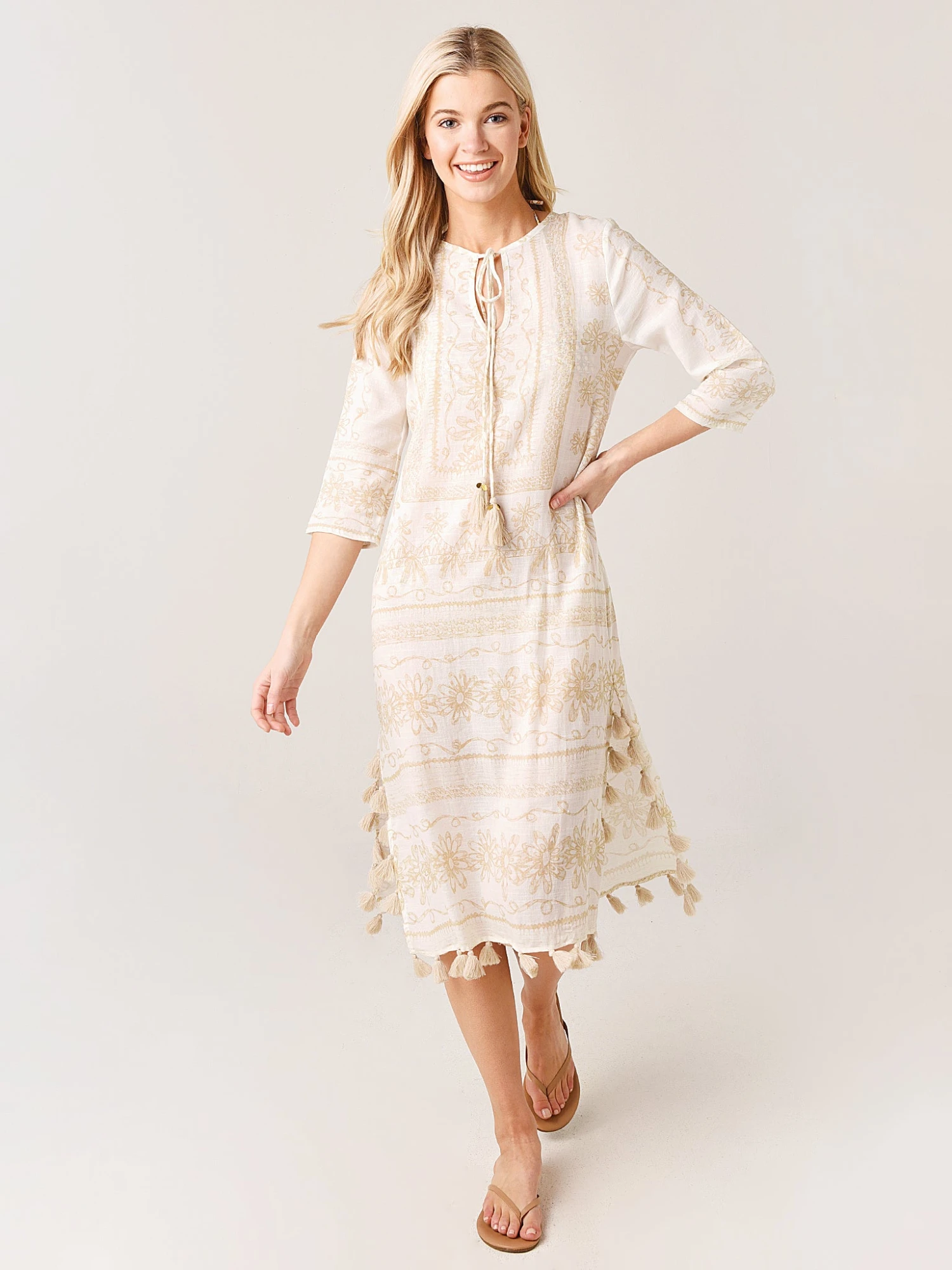 Echo Women's Sketchy Scroll Tunic Dress 2 Echo Women's Sketchy Scroll Tunic Dress - Image 2
