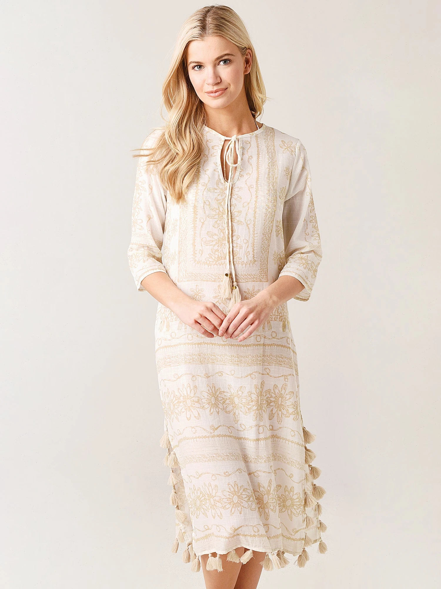Echo Women's Sketchy Scroll Tunic Dress 1 Echo Women's Sketchy Scroll Tunic Dress