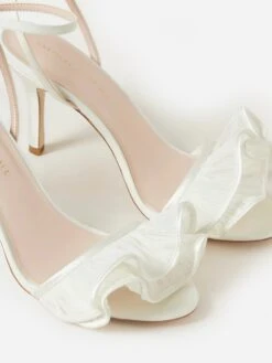 Loeffler Randall Women's Estella Ruffle Heeled Sandal -Standrews Links Officials Store ESTELLA PLFVxVEGANPEARLORGANZAxAlt2 90268948