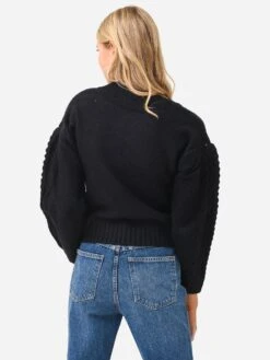 525 America Women's Cable Pullover Sweater -Standrews Links Officials Store FA22S129xBLACKxAlt3 78769487