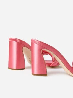 Loeffler Randall Women's Freya Braided Curve Heeled Mule -Standrews Links Officials Store FREYA SATNxBUBBLEGUMSATINxAlt4 95728300