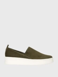 Vince Women`s Leather Saxon-2 Slip On Sneaker