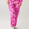 Monrow Women's Crystal Tie-dye Boyfriend Sweatpant