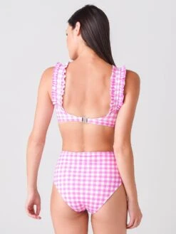 Ephemera Women's Gingham Classic Ruffle Bikini Top -Standrews Links Officials Store HS21DP12xBLUSHGINGHAMxAlt3 39033111