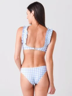 Ephemera Women's Gingham Classic Ruffle Bikini Top -Standrews Links Officials Store HS21DP12xSKYGINGHAMxAlt3 39030141