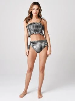 Paper London Women's Iris Bikini Bottom -Standrews Links Officials Store IRISBOTTOM CHECKMATEBLACK WHITEalt3