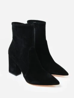Loeffler Randall Women's Isla Suede Slim Ankle Bootie -Standrews Links Officials Store ISLA SS BLACKxBLACKSUEDExAlt2 101687869
