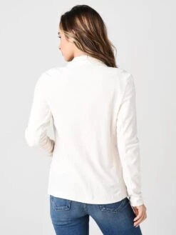 Majestic Women's Velour Long Sleeve One-Button Blazer -Standrews Links Officials Store J016 FVE008 MILKalt2